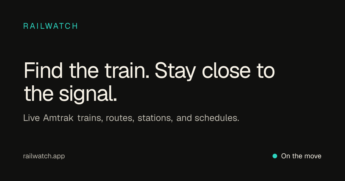 Railwatch | Amtrak train tracking